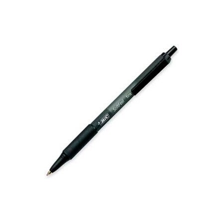 Bic Bic® Soft Feel Ballpoint Retractable Pen, Fine, Black Barrel/Ink, Dozen SCSF11BK